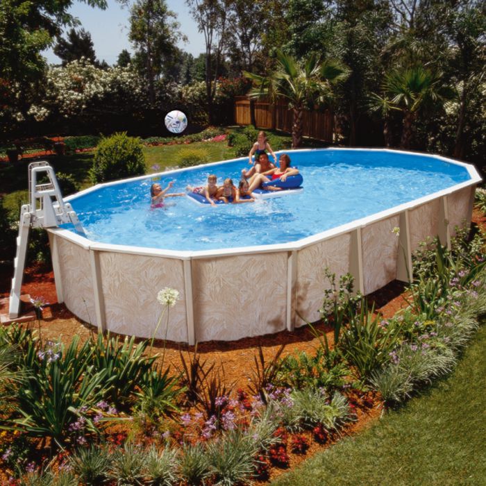 Swimming pool pools ground above steel inground round martinique foot wall sidewall liner oval deep wave inch blue top