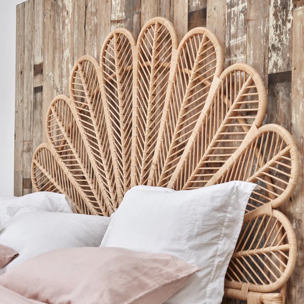 Rattan headboard king super daisy bed company