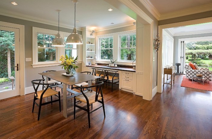 Dining room corner ideas office into decorating smart architects space oak floor emerick colors breakfast style decoration wood color portland