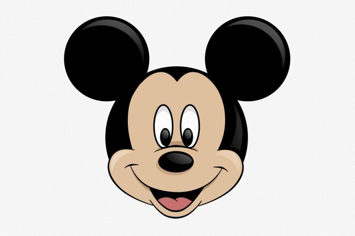 Dessin tete de mickey a imprimer