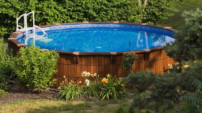 Pool ground above pools decks around ideas decking wooden swimming deck visit