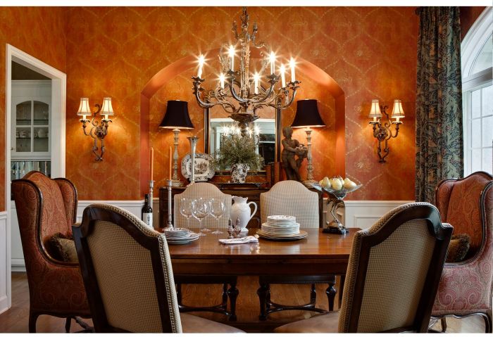 Italian interior room dining style