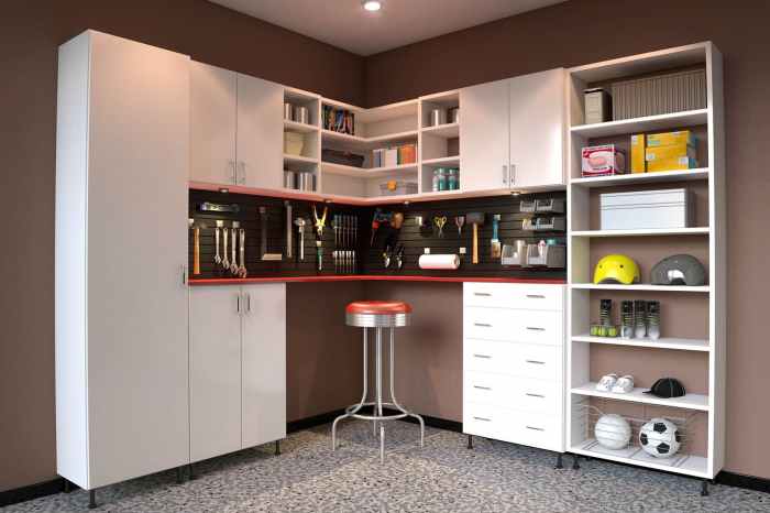 Garage cabinets storage workbench closets diego san organization organize tool california custom makeover system closet metal drawers solutions louis hooks