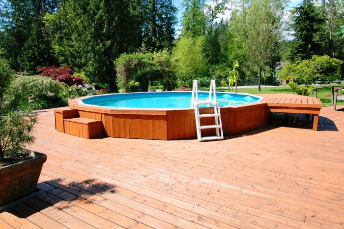 Piscine hors sol design