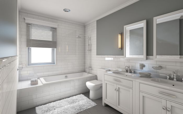 White bathroom tile vanity floor simple pattern beauty rochester complement woodwork plato anthropologie smokey floral rose