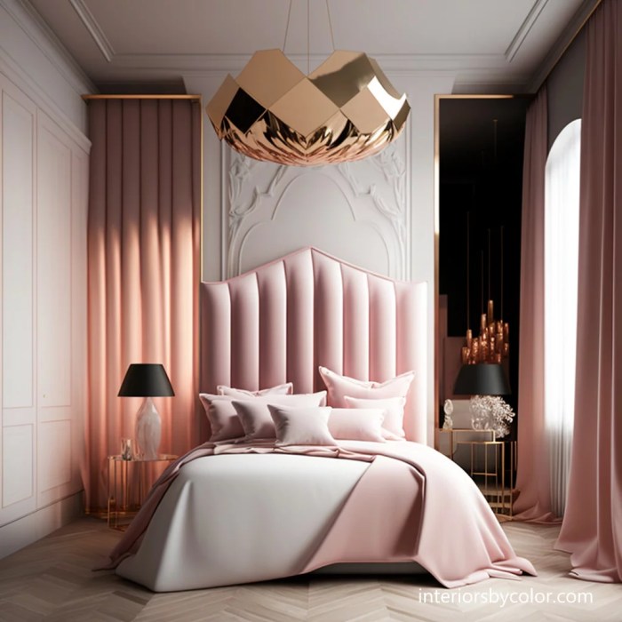 Deco rose gold chambre