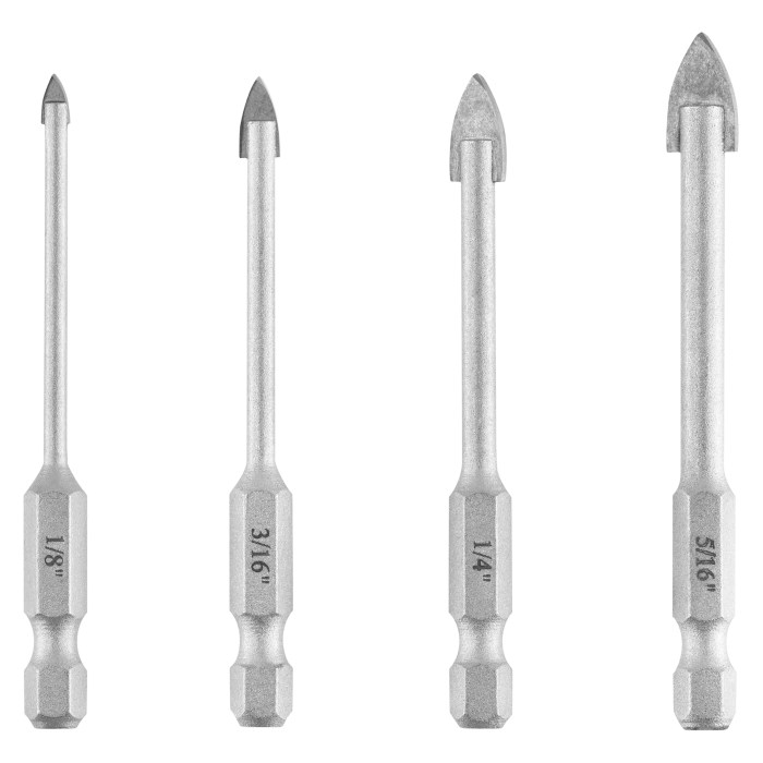 Ceramic tile drill hole into supplies