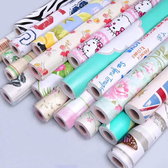 Paper adhesive contact self vinyl decorative rolls film wholesale custom pvc