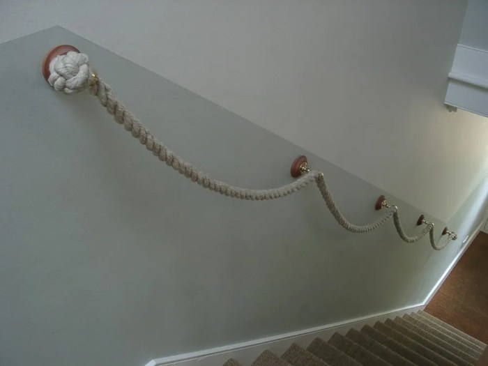 Main courante en corde pour escalier castorama