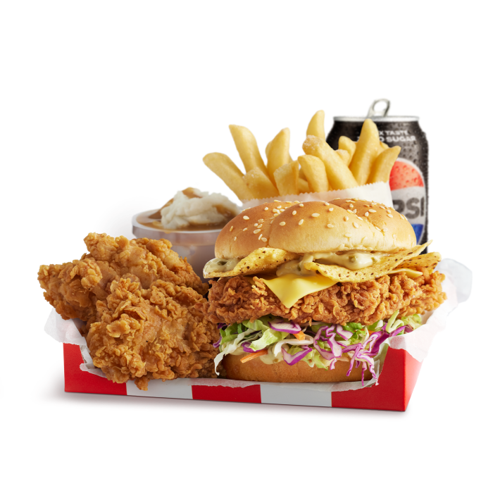 Kfc crunch double cuve fonte barbecue