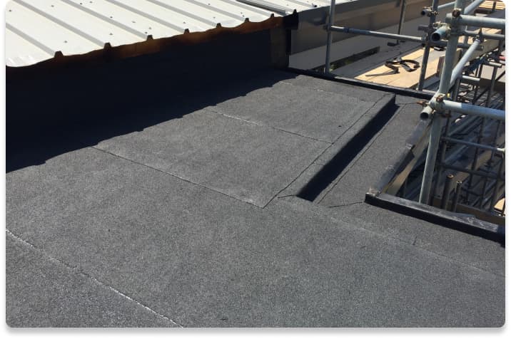 Bitumen felt roofing hot roofs