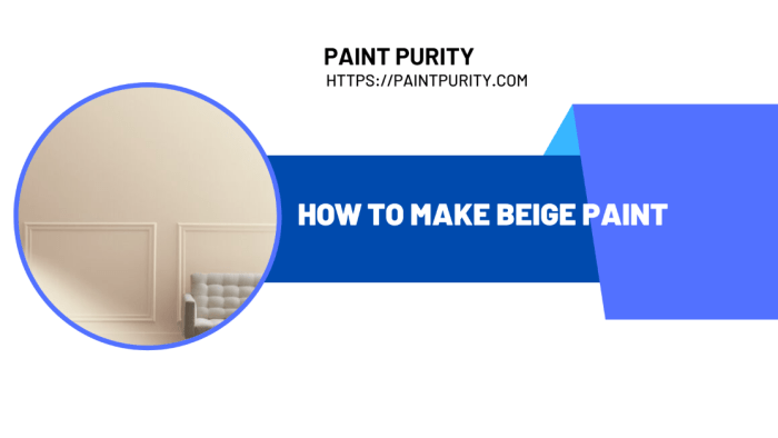 Faire du beige en peinture