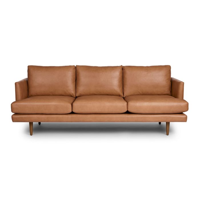 Leather classic sofa chambers couch