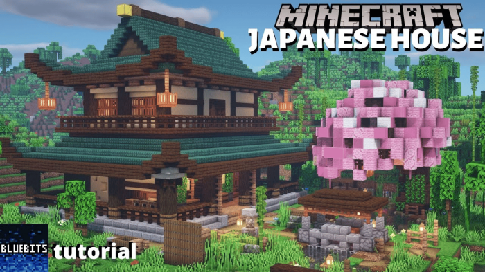 Maison minecraft japonaise