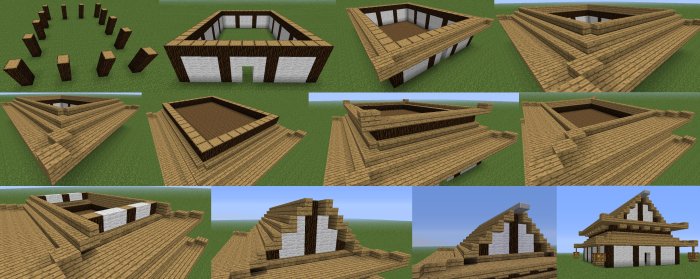 Minecraft maison japonaise plan