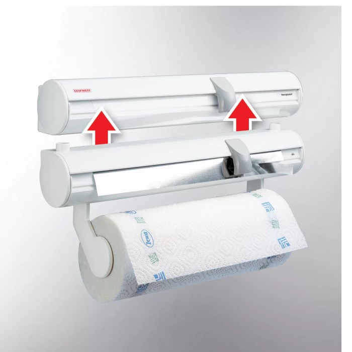 Leifheit dispenser towel inoxidable portarrollos parat acero foil mounted