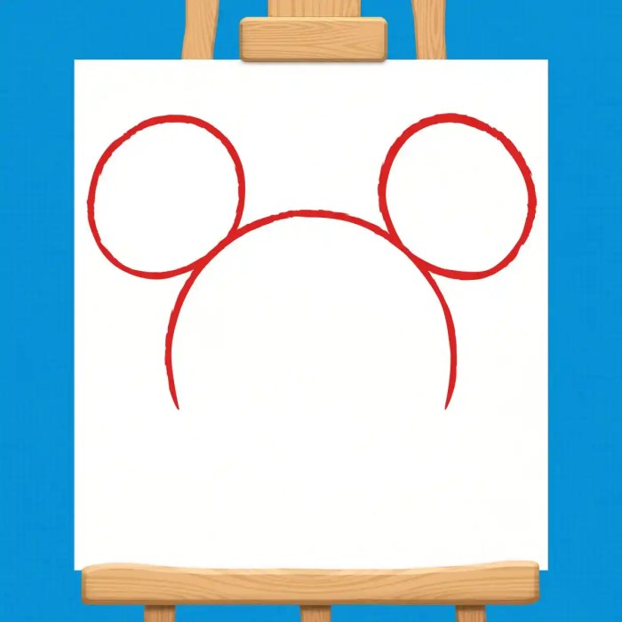 Comment dessiner la tete de mickey