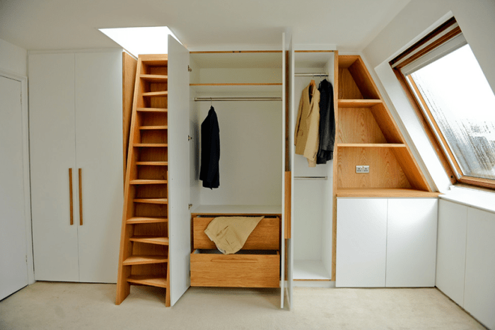 Attic bedroom ideas loft storage solutions wardrobe closet room conversion dormer small wardrobes bedrooms house eaves conversions diy mieszkania bathroom