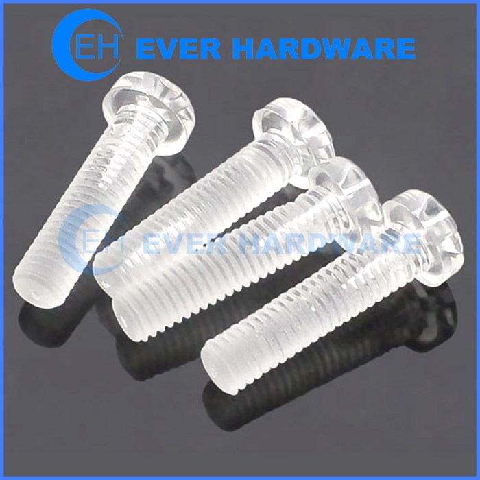 Plastic screws small recessed cross fasteners hardware nylon pan clear head ever customized required visit