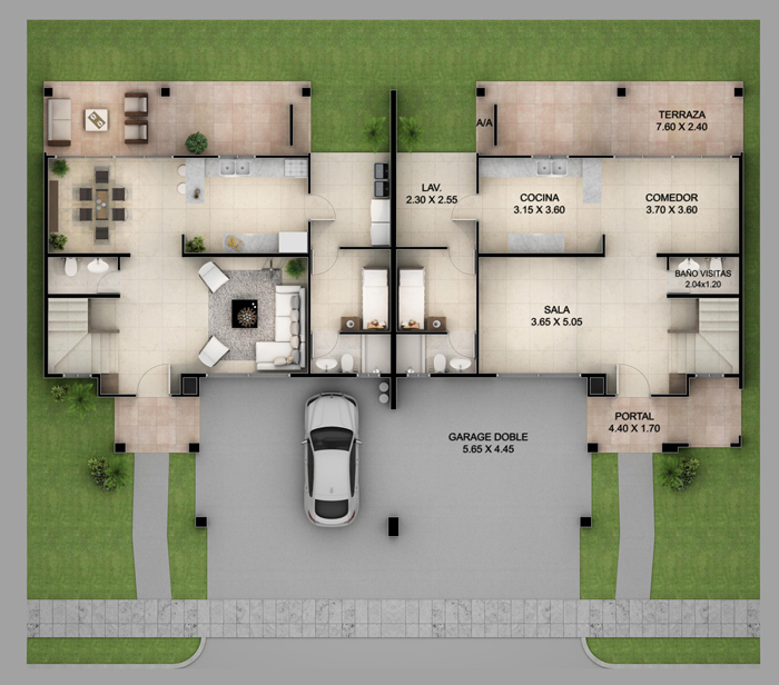 Plan de maison duplex