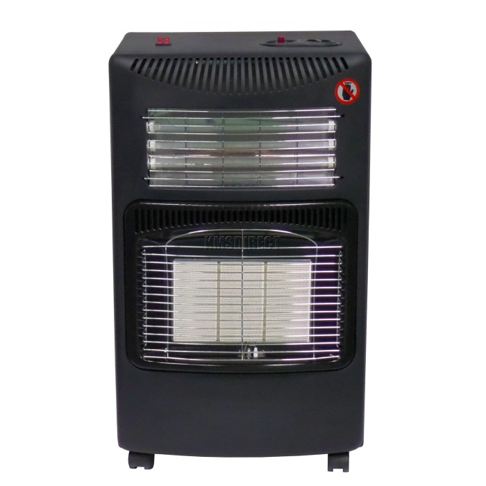 Heater gas butane portable indoor calor 2kw regulator hose cabinet fire foxhunter heating ebay