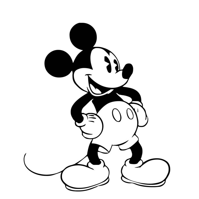 Tableau mickey noir et blanc