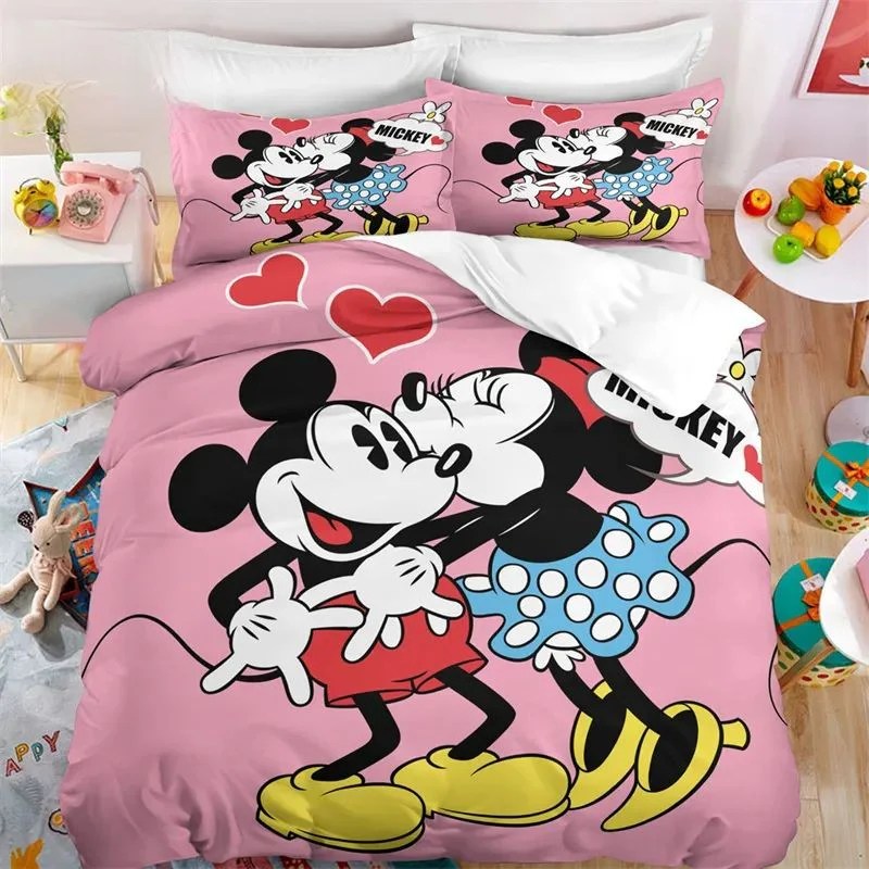 Housse de couette mickey et minnie 220x240