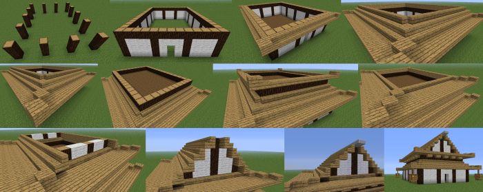 Minecraft maison japonaise plan