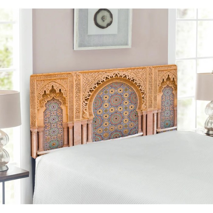 Headboard robshaw john moroccan pink style bedroom bed girl haute via so kerala ordinary upholstered not shapes guide white window