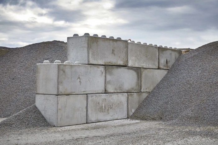 Mur de soutenement en bloc beton