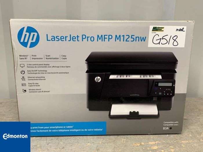 Hp laserjet pro mfp m125nw multifonction