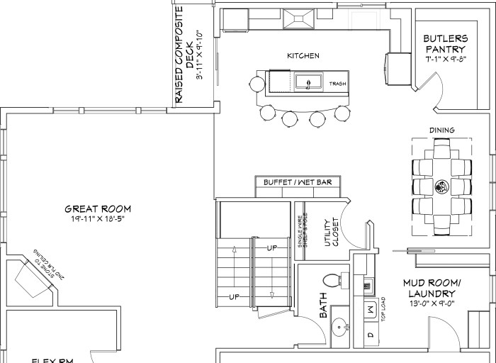 Kitchen floor open plan concept plans layout room floorplan layouts ideas living small dining long kitchens family gray house floors