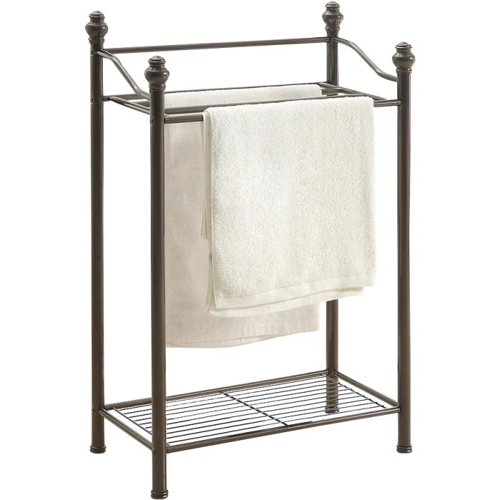 Teak towel aqua rack stand standing spa freestanding wayfair