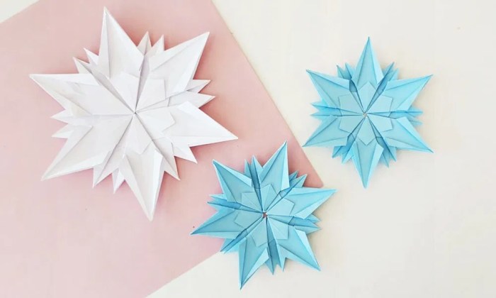 Snowflakes paper 3d diy