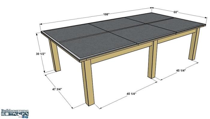 Ping pong table portable folding