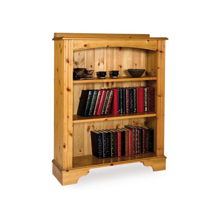 Pine bookcase cupboard