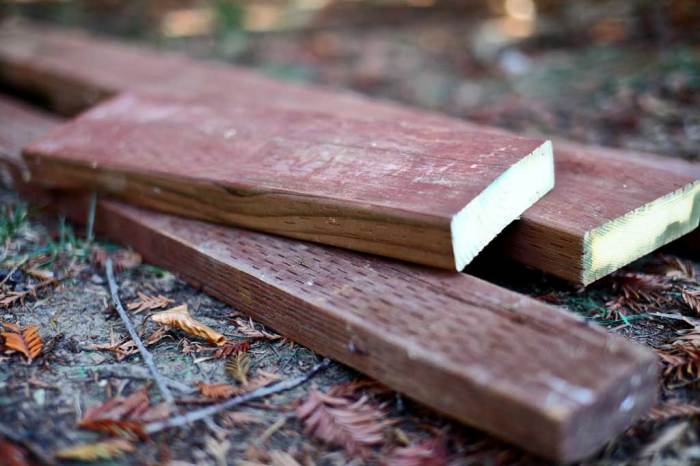 Lumber treated timber