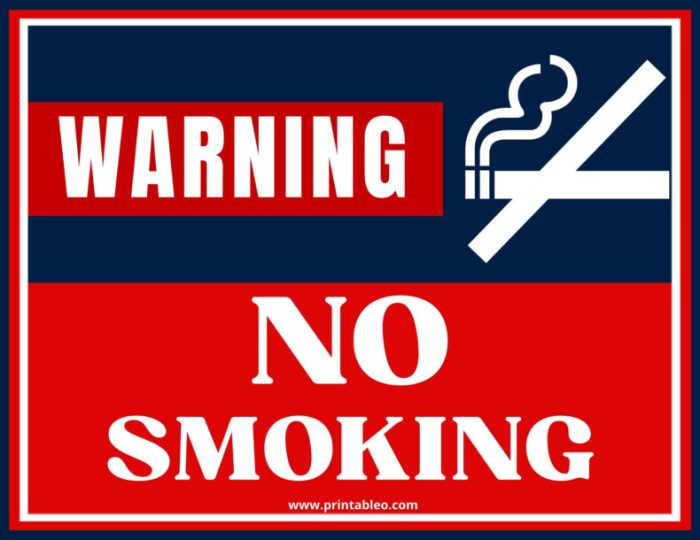 Smoking sign printable template model allbusinesstemplates templates business space afkomstig van