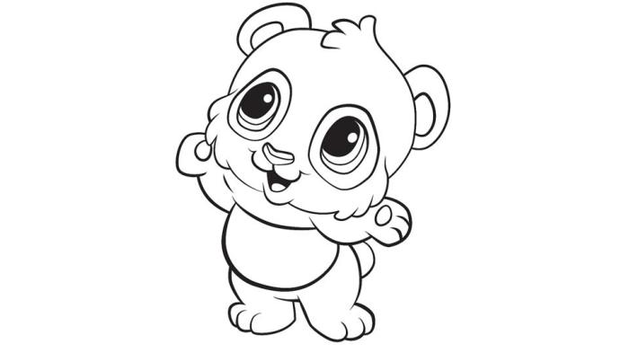 Coloriage panda kawaii