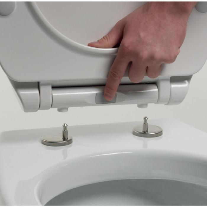 Abattant wc selles fixation horizontale