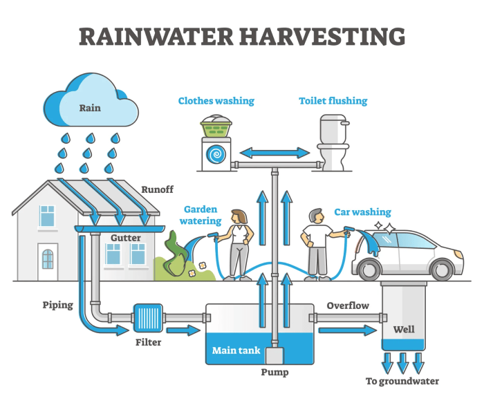 Rainwater harvesting system greenman project