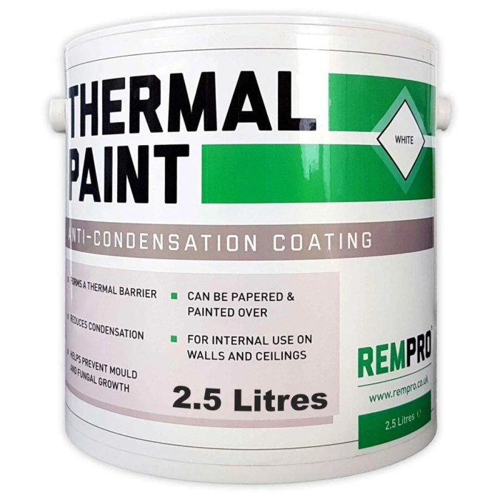 Thermal paint insulating acrylic paints insulation thermoflex certified external