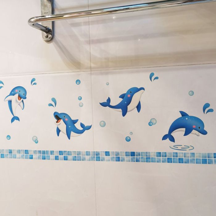 Vinyl fish wall bathroom stickers ocean decal sea aquarium marine unique gift zoom scroll click