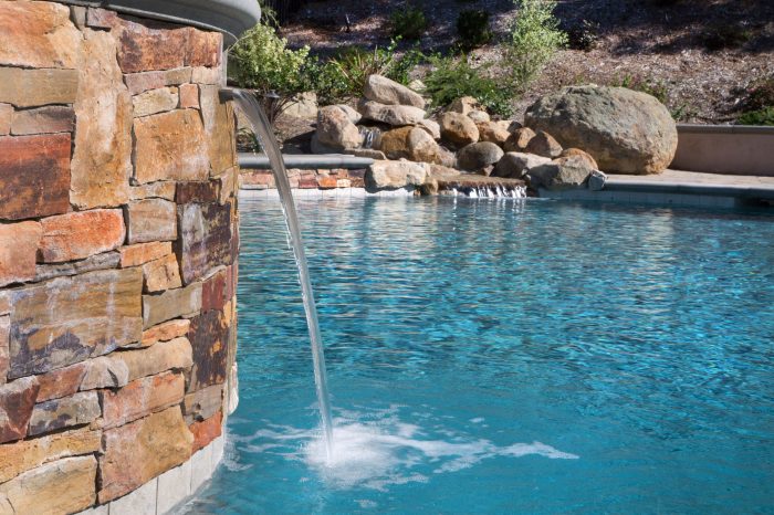 Pool waterfall stone natural pools water designs backyard swimming features rock waterfalls landscaping feature ideas garden landscape tank renovations premier