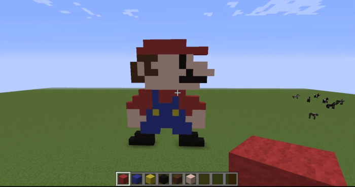 Dessin de minecraft en pixel