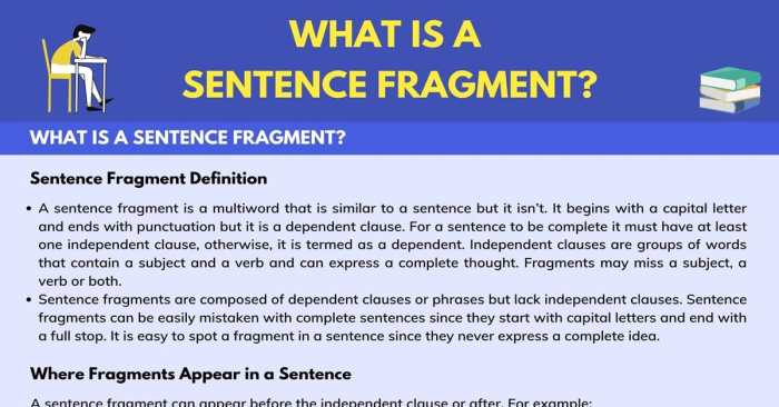 Sentence fragments tutorial