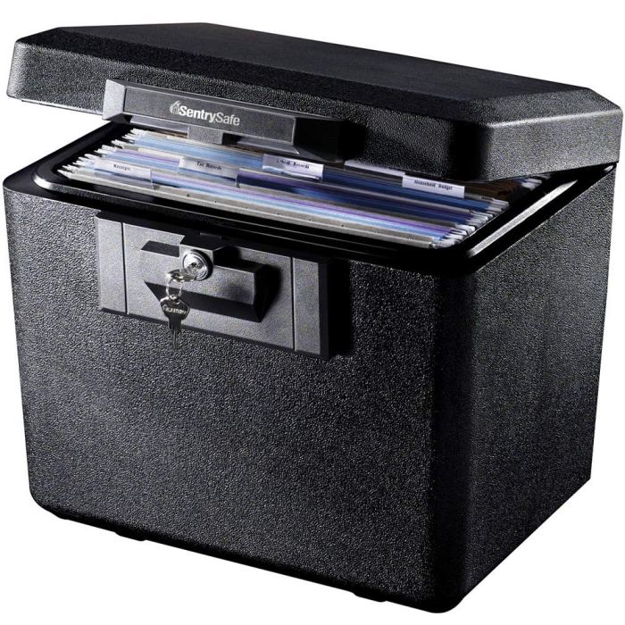 Box safe fireproof storage security cash waterproof sentry chest masterlock large