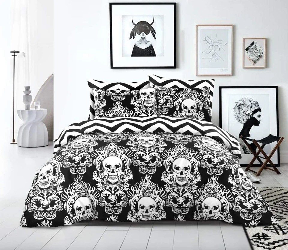 Duvet skull hippy cool cover bedrooms distinct appeal bring covers