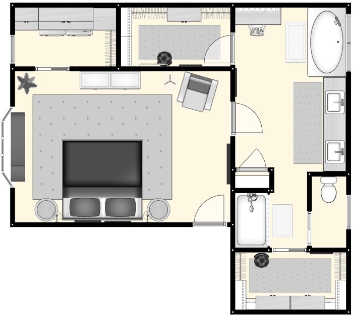 Plan suite parentale 30m2