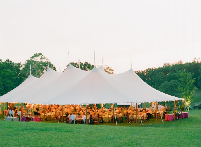 Tent entrance centerpieces